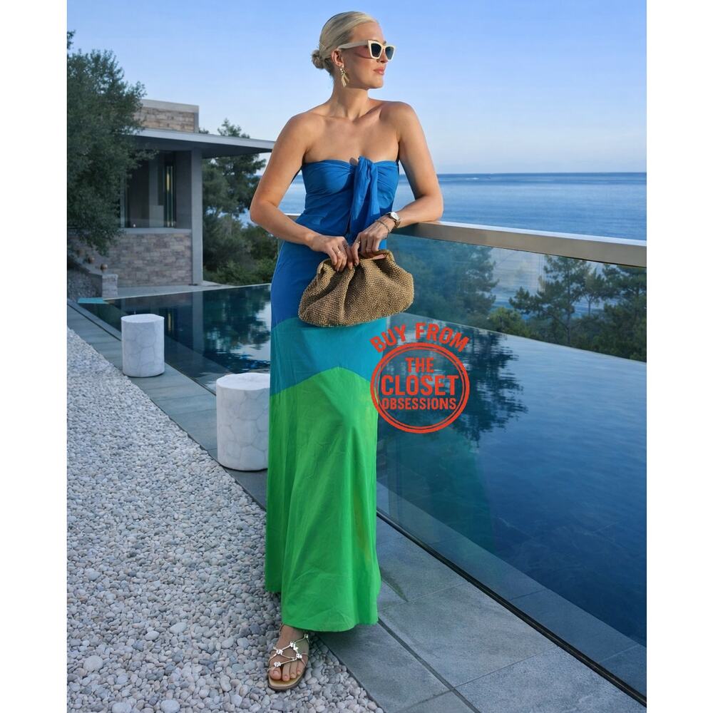 Mango x Simon Miller Colorblock Strapless Maxi Dress NWT - Picture 12 of 16